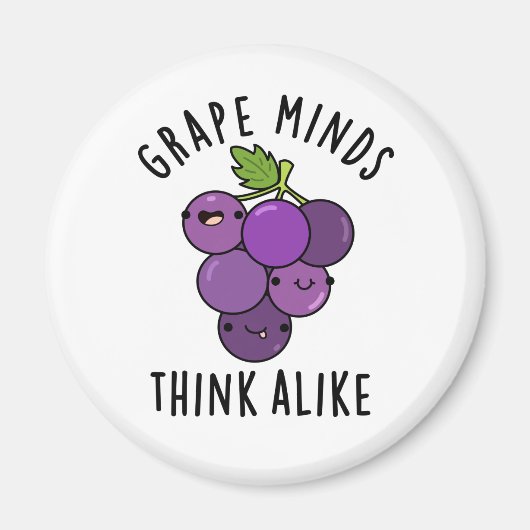 Grape Minds denken aan grappige fruitpun Magneet (Voorkant)