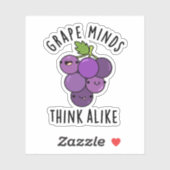 Grape Minds denken aan grappige fruitpun Sticker (Vel)