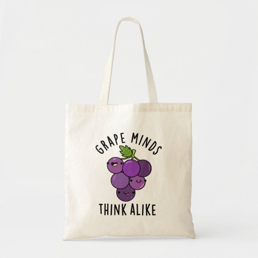 Grape Minds denken aan grappige fruitpun Tote Bag (Voorkant)