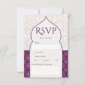 Grape Moroccan floral rsvp bruiloft Kaart (Voorkant)