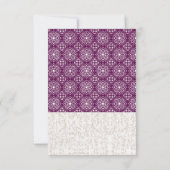 Grape Moroccan floral rsvp bruiloft Kaart (Achterkant)