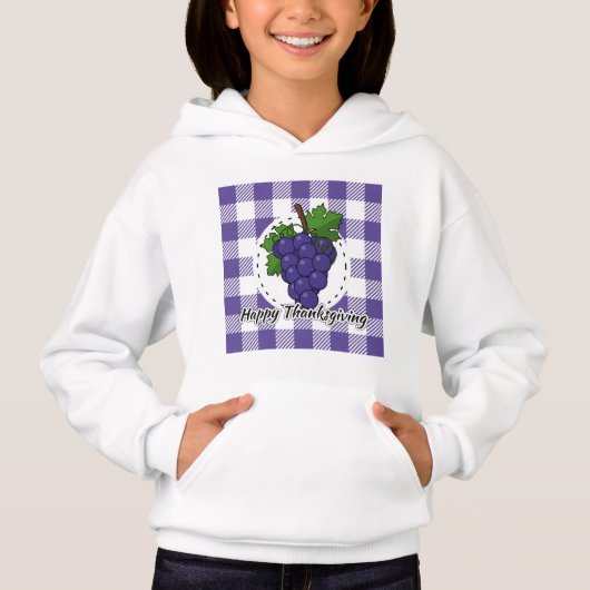 Grape on Violet Plaid - Happy Thanksgiving (Voorkant)