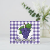 Grape op Violet Pset - Happy Thanksgiving Briefkaart (Staand voorkant)