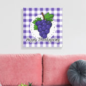 Grape op Violet Pset - Happy Thanksgiving Canvas Afdruk (Insitu (Woonkamer))