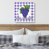 Grape op Violet Pset - Happy Thanksgiving Canvas Afdruk (Insitu (Slaapkamer))