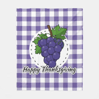 Grape op Violet Pset - Happy Thanksgiving Fleece Deken