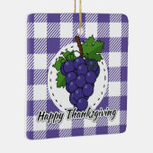 Grape op Violet Pset - Happy Thanksgiving Keramisch Ornament (Rechts)