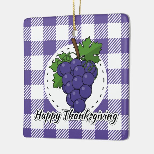 Grape op Violet Pset - Happy Thanksgiving Keramisch Ornament (Links)
