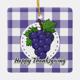 Grape op Violet Pset - Happy Thanksgiving Keramisch Ornament