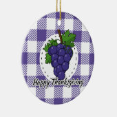 Grape op Violet Pset - Happy Thanksgiving Keramisch Ornament (Rechts)
