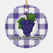 Grape op Violet Pset - Happy Thanksgiving Keramisch Ornament (Voorkant)