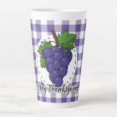 Grape op Violet Pset - Happy Thanksgiving Latte Mok (Voorkant)