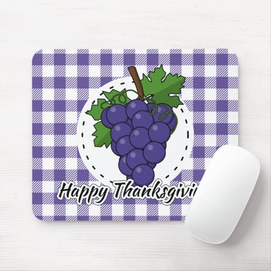 Grape op Violet Pset - Happy Thanksgiving Muismat (Met muis)