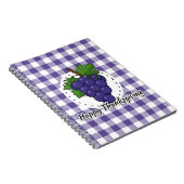 Grape op Violet Pset - Happy Thanksgiving Notitieboek (Rechterzijde)