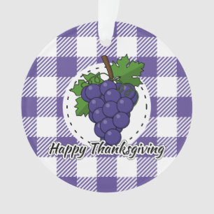 Grape op Violet Pset - Happy Thanksgiving Ornament