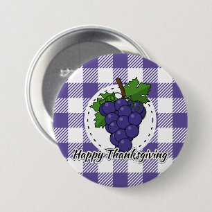 Grape op Violet Pset - Happy Thanksgiving Ronde Button 7,6 Cm