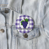 Grape op Violet Pset - Happy Thanksgiving Ronde Button 7,6 Cm (In situ)