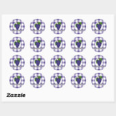 Grape op Violet Pset - Happy Thanksgiving Ronde Sticker (Vel)