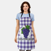 Grape op Violet Pset - Happy Thanksgiving Schort (Gedragen)