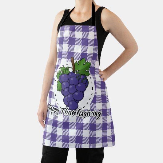 Grape op Violet Pset - Happy Thanksgiving Schort (Insitu)