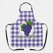 Grape op Violet Pset - Happy Thanksgiving Schort (Voorkant)