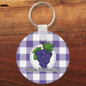 Grape op Violet Pset - Happy Thanksgiving Sleutelhanger (Voorkant)