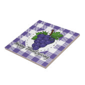 Grape op Violet Pset - Happy Thanksgiving Tegeltje (Zijkant)