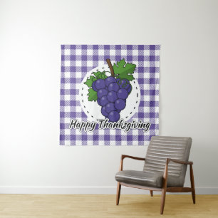 Grape op Violet Pset - Happy Thanksgiving Wandkleed