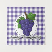 Grape op Violet Pset - Happy Thanksgiving Wandkleed (Voorkant)