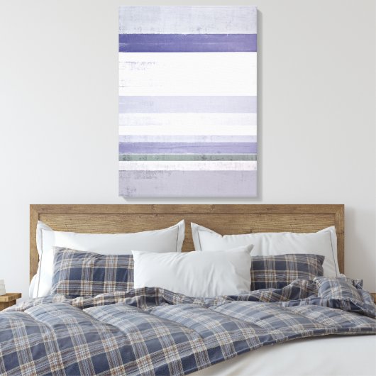 'Grape' Paarse en Grijze Abstracte Art Canvas Prin (Insitu (Slaapkamer))