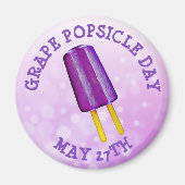 Grape Popsicle Day 27 mei Funny od Holiday Bu Magneet (Voorkant)