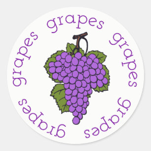 Grape Rounds Ronde Sticker