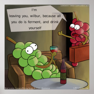 Grape Scheidingsgrappige Poster