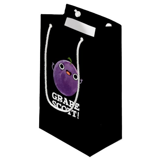 Grape Scott Funny Fruit Grape Pun Dark BG Klein Cadeauzakje (Voorkant Gekanteld)