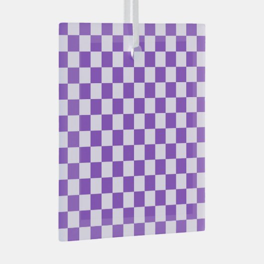 Grape soda checkerboard pattern glas ornament (Voorkant Rechts)