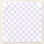 Grape soda checkerboard pattern glazen onderzetter (Achterkant)