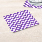 Grape soda checkerboard pattern kartonnen onderzetters (Schuin)