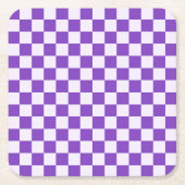 Grape soda checkerboard pattern kartonnen onderzetters (Voorkant)
