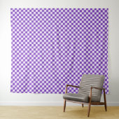 Grape soda checkerboard pattern wandkleed (In Situ (horizontaal))