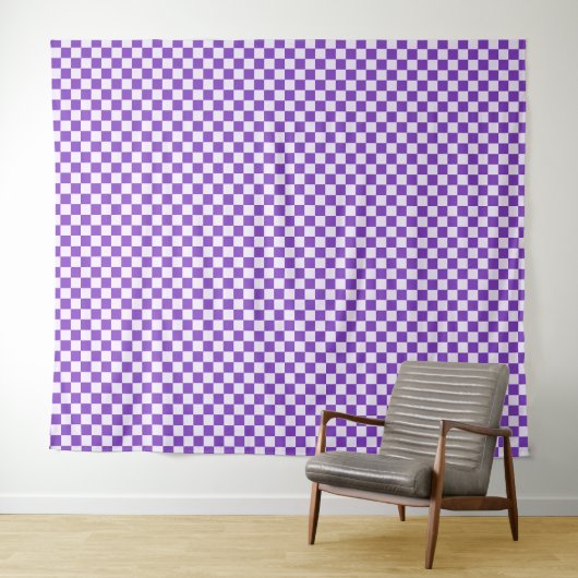 Grape soda checkerboard pattern wandkleed (In Situ (horizontaal))