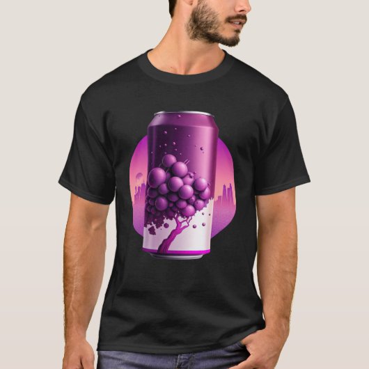 Grape Soda Synthwave 80s Retrowave Aesthetic  1 T-shirt (Voorkant)