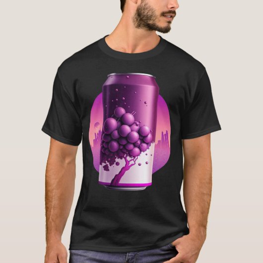 Grape Soda Synthwave 80s Retrowave Esthetisch 1 T-shirt (Voorkant)