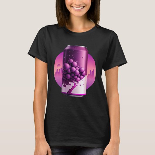 Grape Soda Synthwave 80s Retrowave Esthetisch 1 T-shirt (Voorkant)
