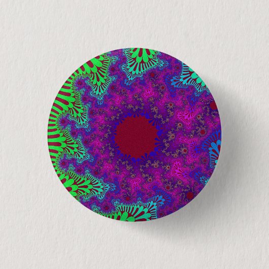 Grape Splash Sunburst Ronde Button 3,2 Cm (Voorkant)