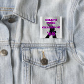 Grape Toss Champion Vierkante Button 5,1 Cm (In situ)