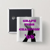 Grape Toss Champion Vierkante Button 5,1 Cm (Voorkant /achterkant)