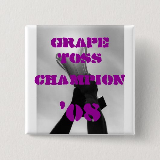 Grape Toss Champion Vierkante Button 5,1 Cm (Voorkant)