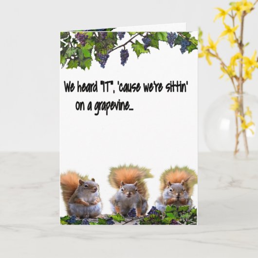 GRAPE VINE BIRTHDAY KAART (Gele Bloem)