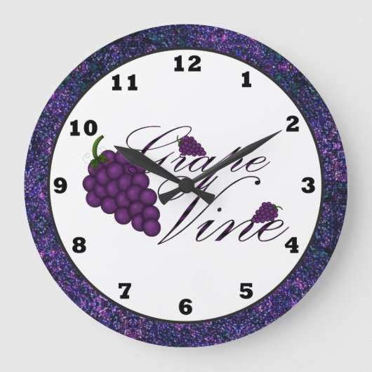 Grape Vine Kitchen-klok Grote Klok (Voorkant)