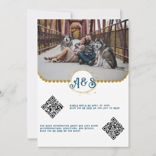 Grape Vines Winery Rustic Country Chic Wedding Kaart (Achterkant)